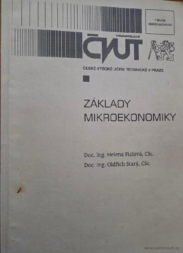 Základy mikroekonomiky ČVUT 1996