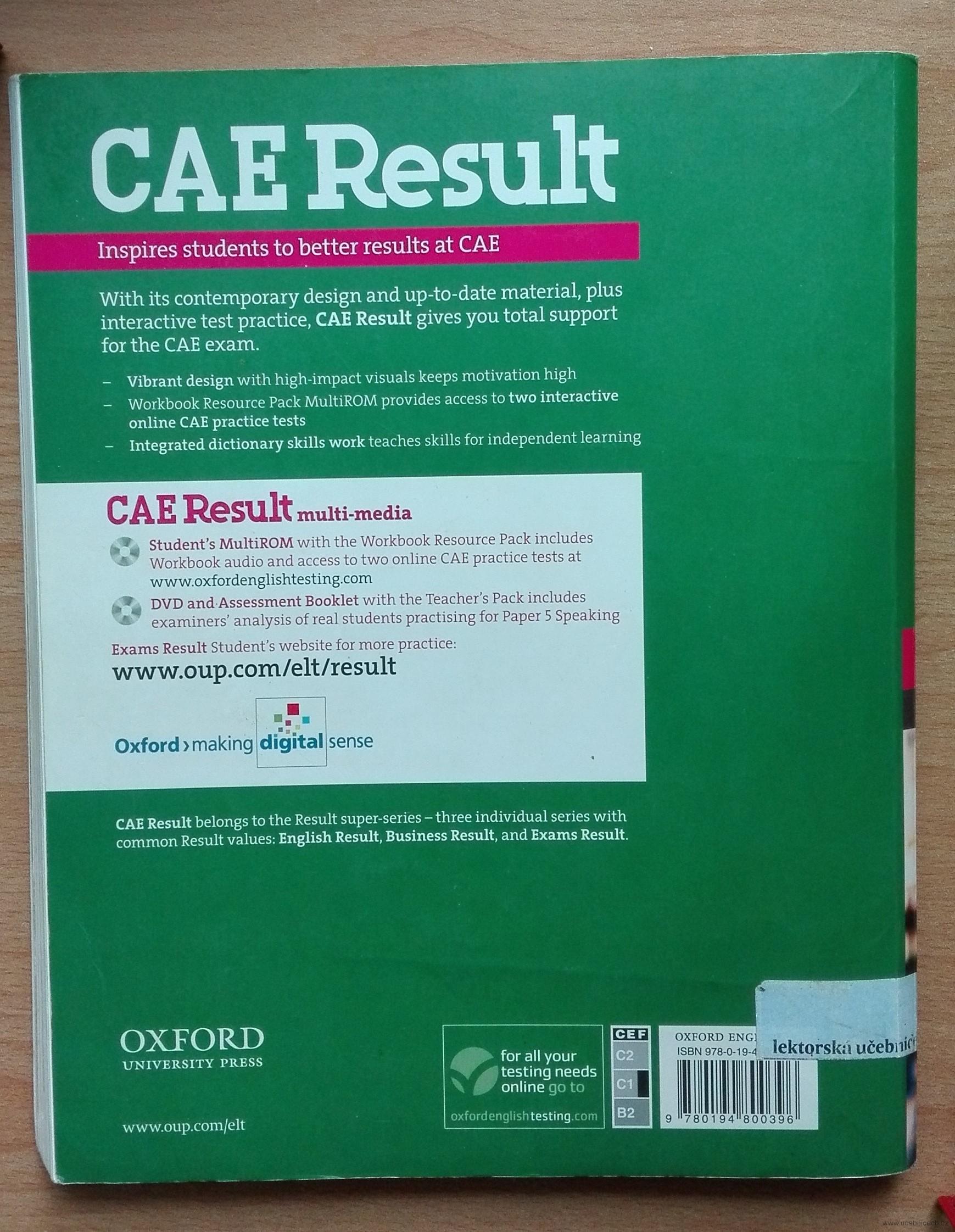 CAE Result  Student´s Book 
